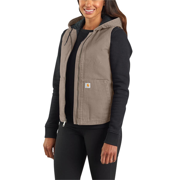 Carhartt 104026 Women's Washed Duck Insulated Hooded Vest