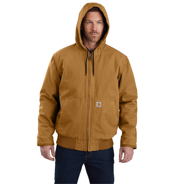 Carhartt 104050 Men's Loose Fit Washed Duck Insulated Active Jac