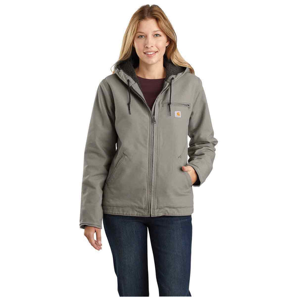 Carhartt 104292 Women's Loose Fit Washed Duck Sherpa-Lined Jacket