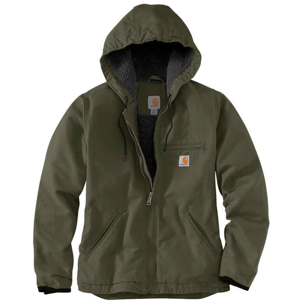 Carhartt 104292 Women's Loose Fit Washed Duck Sherpa-Lined Jacket