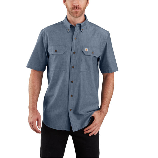 Carhartt 104369 Men's Loose Fit Midweight Chambray SS Shirt