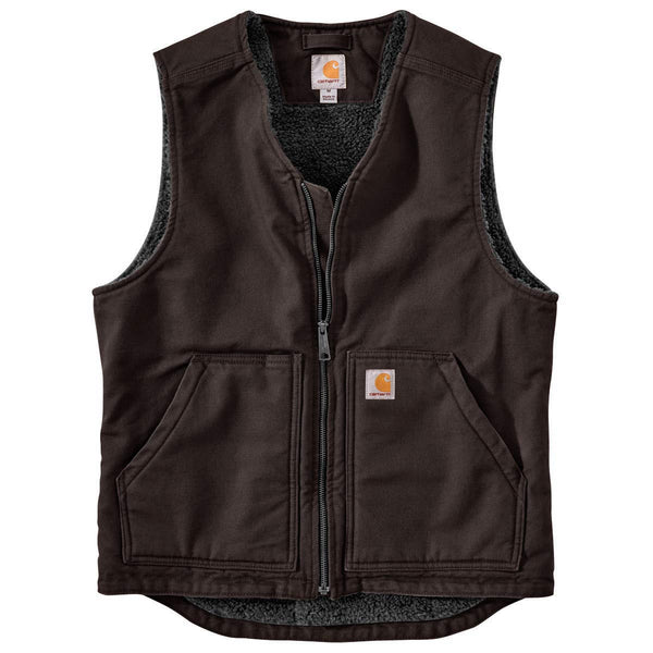 Carhartt 104394 Men's Relaxed Fit Washed Duck Sherpa Lined Vest