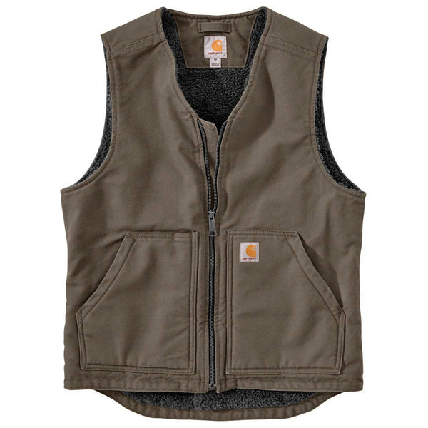 Carhartt 104394 Men's Relaxed Fit Washed Duck Sherpa Lined Vest