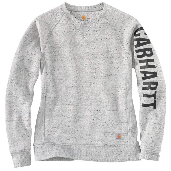 Carhartt 104410 Women's Relaxed Fit Midweight Crewneck Block Logo Graphic Sweatshirt - Discontinued Pricing