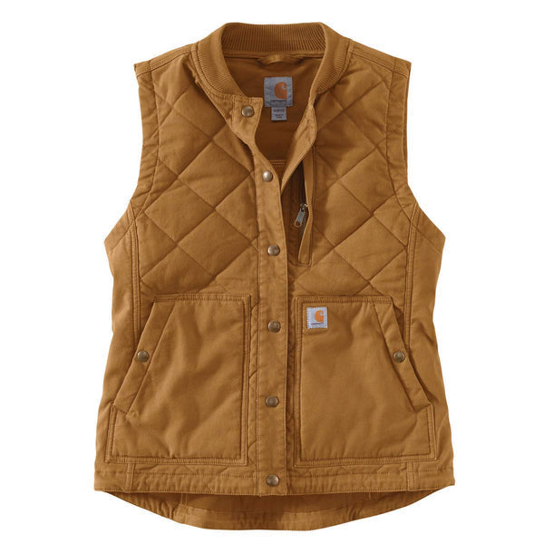 Carhartt 104423 Women's Rugged Flex Relaxed Fit Canvas Insulated Rib Collar Vest