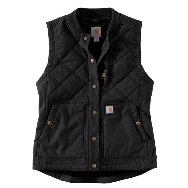 Carhartt 104423 Women's Rugged Flex Relaxed Fit Canvas Insulated Rib Collar Vest