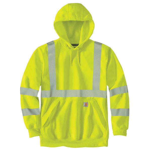 Carhartt 104987 Men's High Visibility Rain Defender Loose Fit Midweight Class 3 Sweatshirt