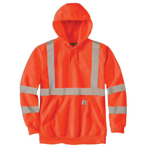 Carhartt 104987 Men's High Visibility Rain Defender Loose Fit Midweight Class 3 Sweatshirt