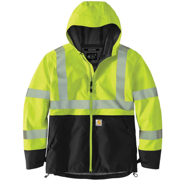 Carhartt 105300 Men's High Visibility Storm Defender Loose Fit Lightweight Class 3 Jacket - Discontinued Pricing