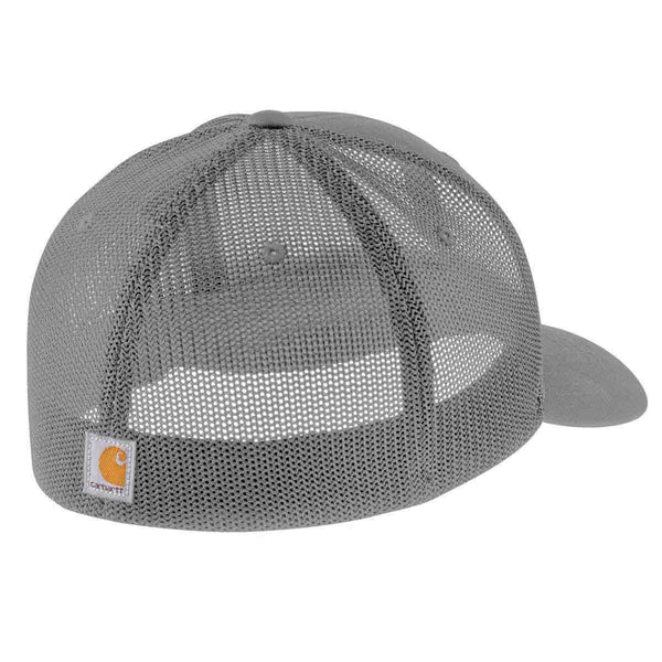 Carhartt 105353 Men's Rugged Flex Fitted Canvas Mesh Back Logo Graphic Cap