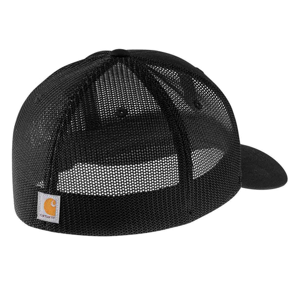 Carhartt 105353 Men's Rugged Flex Fitted Canvas Mesh Back Logo Graphic Cap