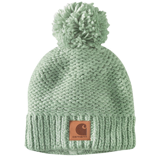 Carhartt 105469 Rib Knit Sherpa-Lined Pom-Pom Beanie - Discontinued Pricing