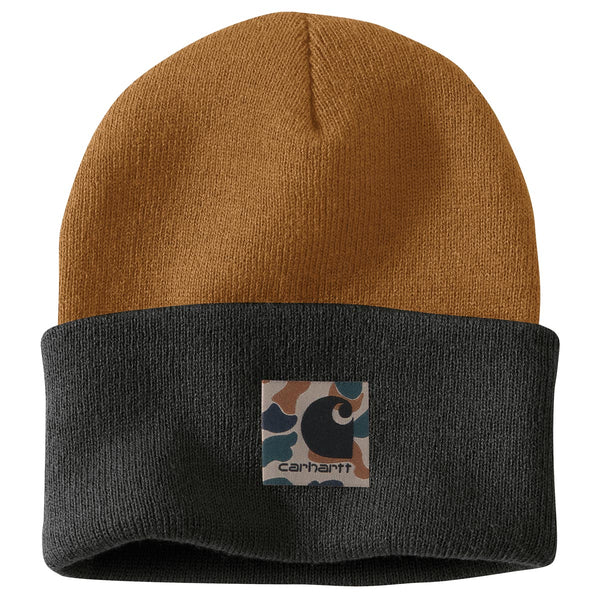 Carhartt 105523 Knit Camo Patch Beanie Discontinued Pricing