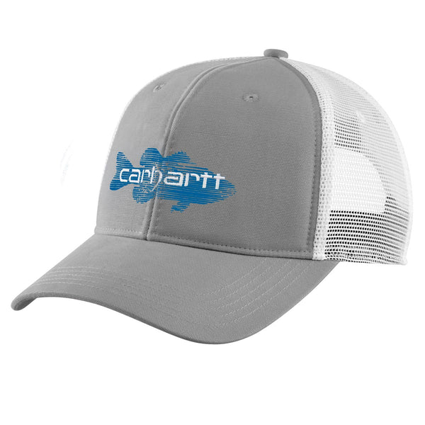 Carhartt 105694 Men's Canvas Mesh-Back Fish Graphic Cap