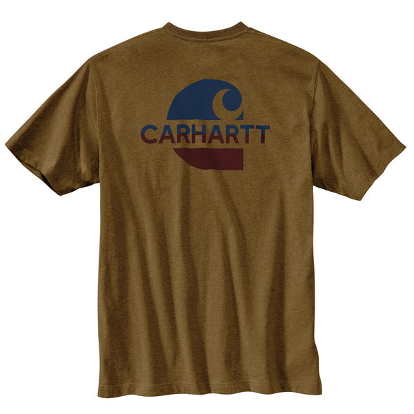 Carhartt 105710 Men's Loose Fit Heavyweight SS Pocket C Graphic T-Shirt