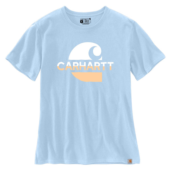 Carhartt 105738 Women's Loose Fit Heavyweight Short-Sleeve Faded C Graphic T-Shirt