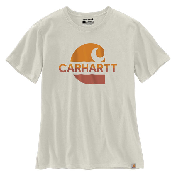 Carhartt 105738 Women's Loose Fit Heavyweight Short-Sleeve Faded C Graphic T-Shirt