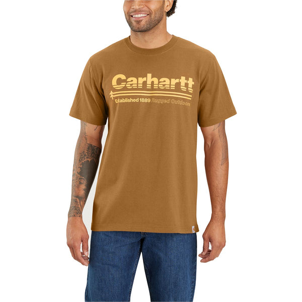 Carhartt 105754 Men's Relaxed Fit Heavyweight Short-Sleeve Outdoors Graphic T-Shirt