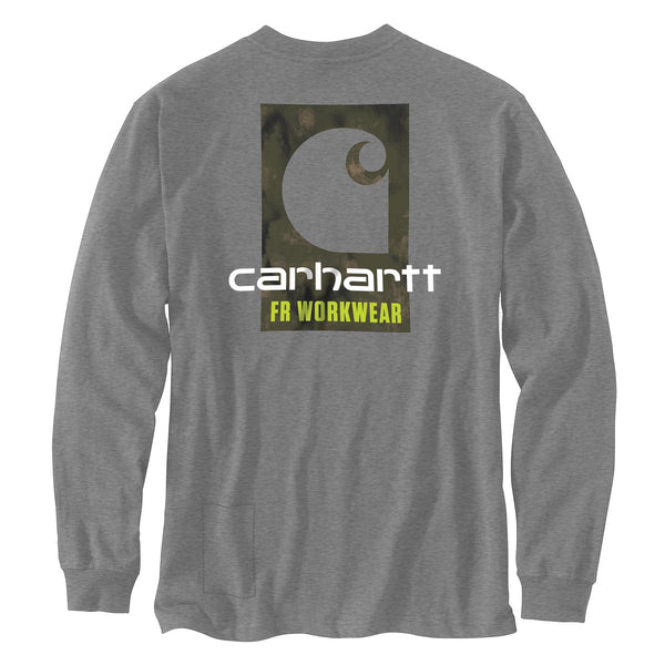 Carhartt 105783 Men's Flame Resistant Force Loose Fit Lightweight Long-Sleeve C Graphic T-Shirt