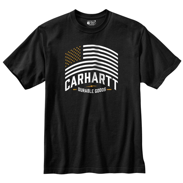 Carhartt 105929 Men's Relaxed Fit Midweight Short-Sleeve Flag Graphic T-Shirt