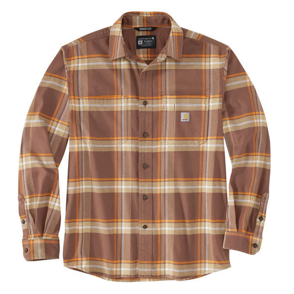 Carhartt 105945 Men's Rugged Flex Relaxed Fit Midweight Flannel LS Plaid Shirt