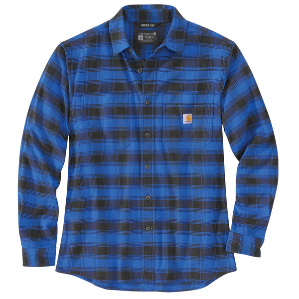 Carhartt 105945 Men's Rugged Flex Relaxed Fit Midweight Flannel LS Plaid Shirt