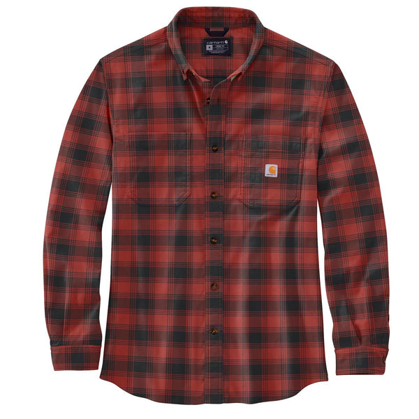 Carhartt 105945 Men's Rugged Flex Relaxed Fit Midweight Flannel LS Plaid Shirt