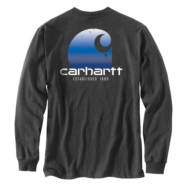 Carhartt 105952 Men's Relaxed Fit Heavyweight LS Pocket C Graphic T-Shirt