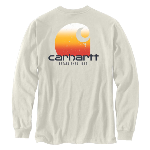 Carhartt 105952 Men's Relaxed Fit Heavyweight LS Pocket C Graphic T-Shirt