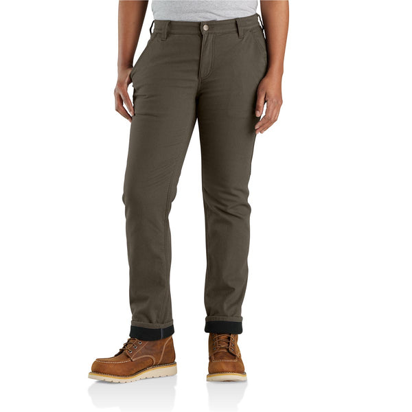 Carhartt 105998 Women's Rugged Flex Relaxed Fit Canvas Lined Work Pant