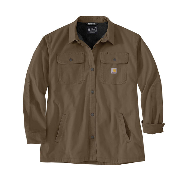 Carhartt 106024 Women's Rugged Flex Loose Fit Canvas Fleece-Lined Shirt Jac