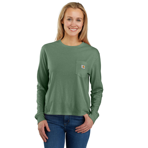 Carhartt 106121 Women's Tencel Fiber Series Loose Fit Long-Sleeve Pocket T-Shirt