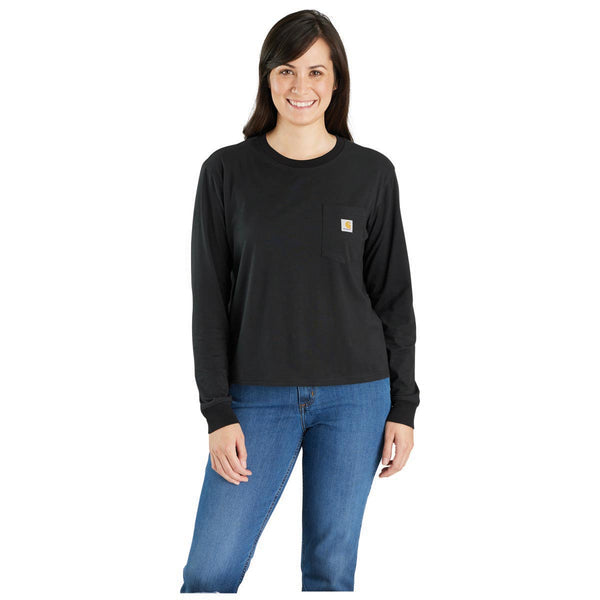 Carhartt 106121 Women's Tencel Fiber Series Loose Fit Long-Sleeve Pocket T-Shirt