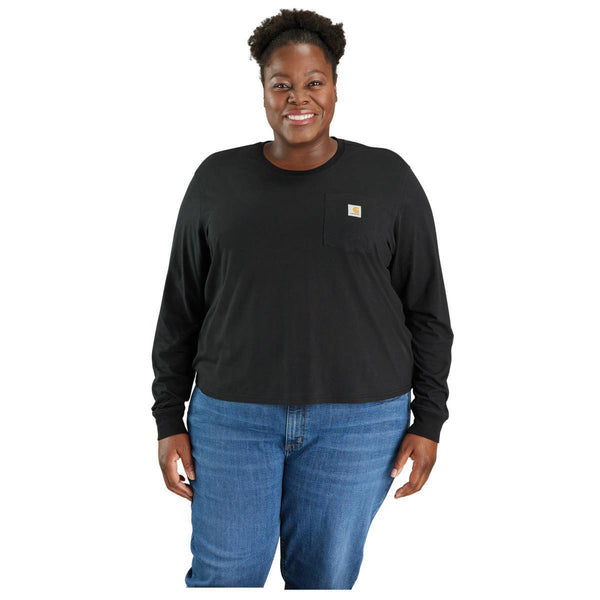 Carhartt 106121 Women's Tencel Fiber Series Loose Fit Long-Sleeve Pocket T-Shirt