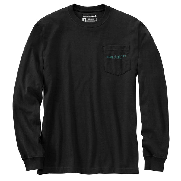 Carhartt 106125 Men's Loose Fit Heavyweight LS Pocket C Graphic T-Shirt