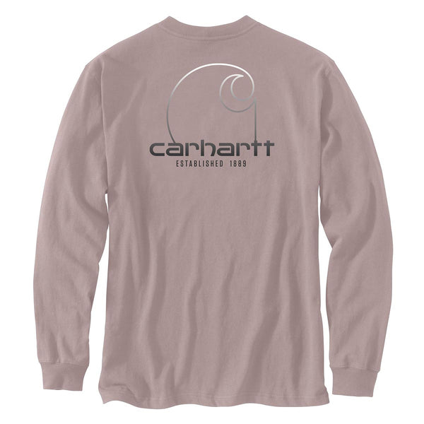 Carhartt 106125 Men's Loose Fit Heavyweight LS Pocket C Graphic T-Shirt