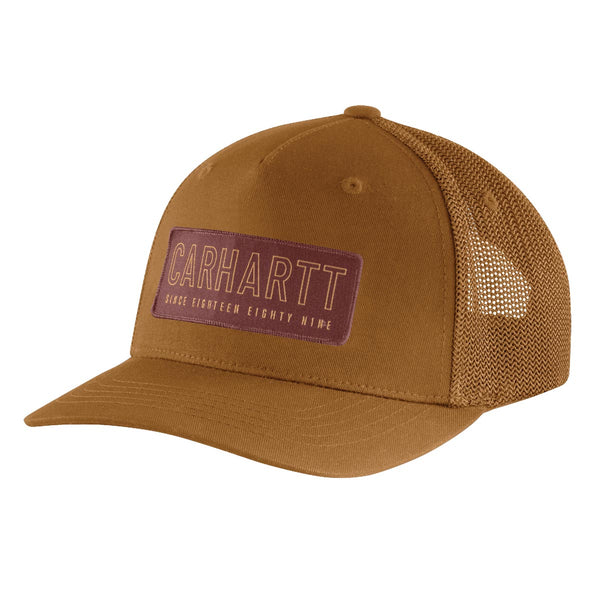 Carhartt 106130 Men's Rugged Flex Canvas Mesh-Back 1889 Patch Cap