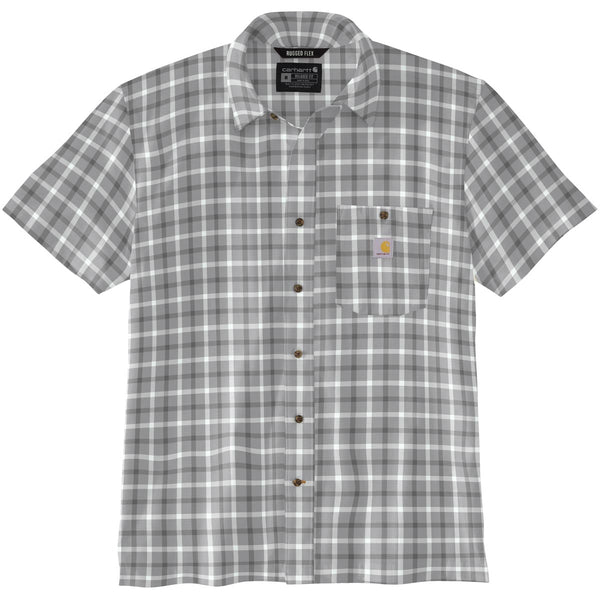 Carhartt 106167 Men's Force Sun Defender Relaxed Fit Lightweight SS Plaid Shirt - Discontinued Pricing