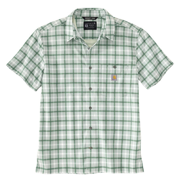 Carhartt 106167 Men's Force Sun Defender Relaxed Fit Lightweight SS Plaid Shirt - Discontinued Pricing