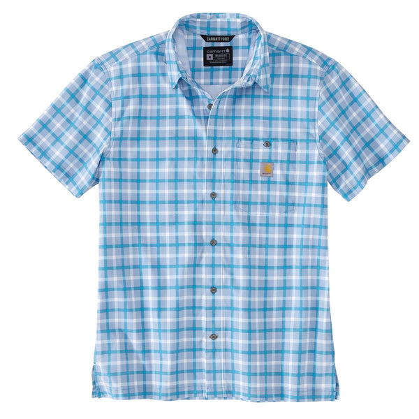 Carhartt 106167 Men's Force Sun Defender Relaxed Fit Lightweight SS Plaid Shirt - Discontinued Pricing