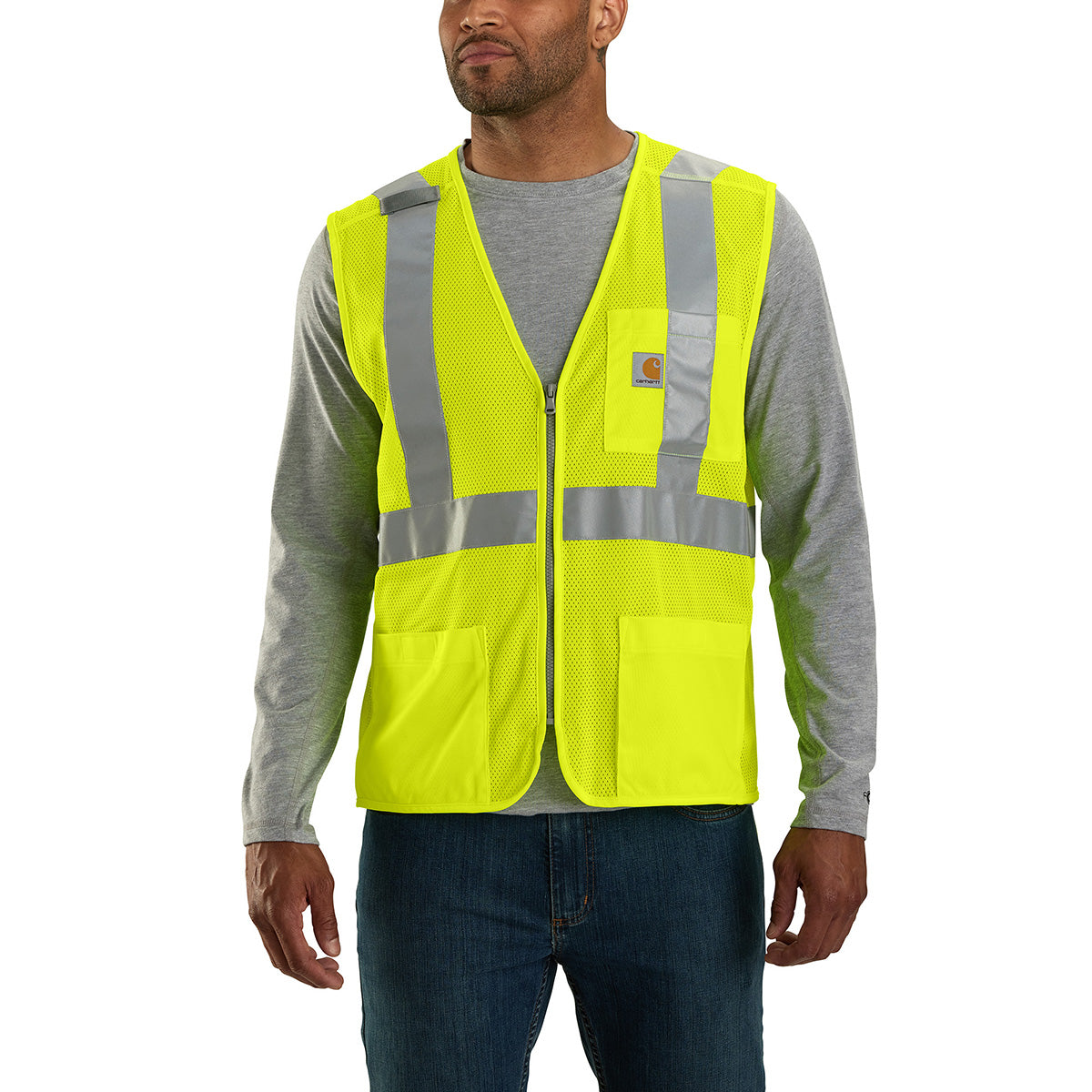 Carhartt-Men's High-Visibility Mesh Multi-Pocket Class 2 Vest