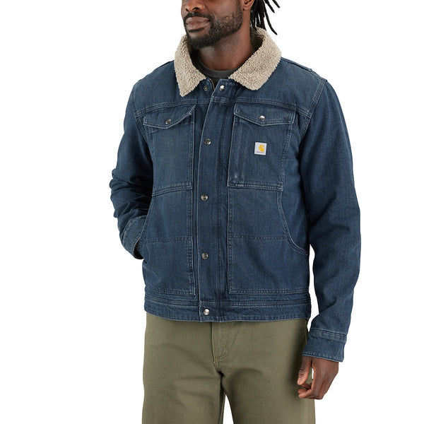 Carhartt 106323 Men's Relaxed Fit Denim Sherpa-Lined Jacket