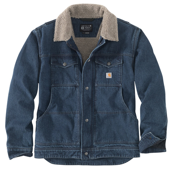 Carhartt 106323 Men's Relaxed Fit Denim Sherpa-Lined Jacket