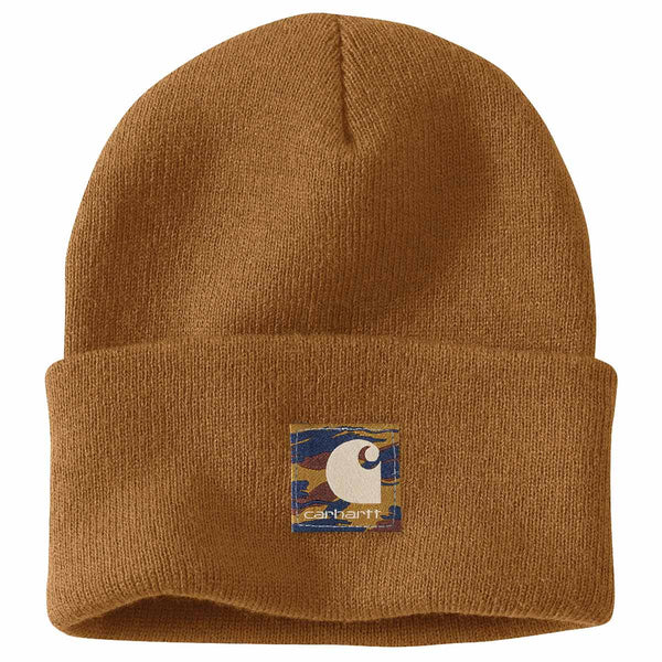 Carhartt 106336 Knit Camo Patch Beanie