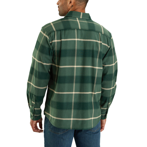 Carhartt 106352 Men's Rugged Flex Relaxed Fit Midweight Flannel LS Plaid Shirt