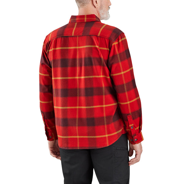 Carhartt 106352 Men's Rugged Flex Relaxed Fit Midweight Flannel LS Plaid Shirt