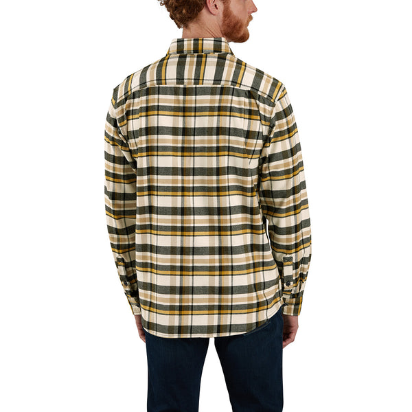 Carhartt 106352 Men's Rugged Flex Relaxed Fit Midweight Flannel LS Plaid Shirt