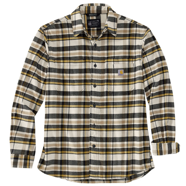 Carhartt 106352 Men's Rugged Flex Relaxed Fit Midweight Flannel LS Plaid Shirt