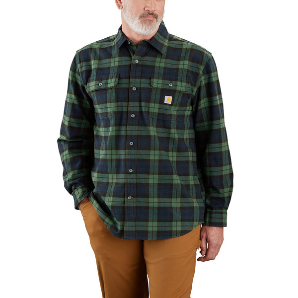 Carhartt 106356 Men's Loose Fit Heavyweight Flannel LS Plaid Shirt