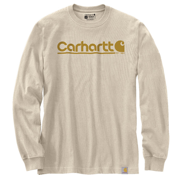 Carhartt 106362 Men's Relaxed Fit Heavyweight LS Logo Graphic T-Shirt